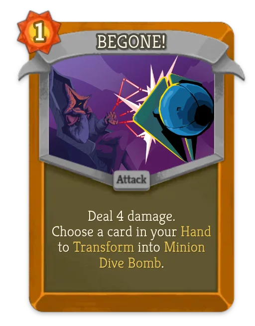 BEGONE! card art