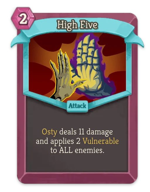 High Five card art