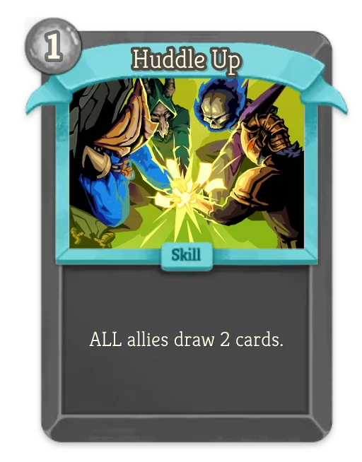 Huddle Up card art
