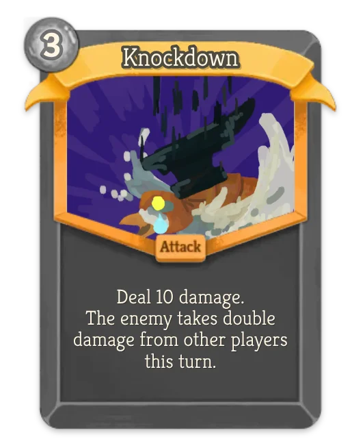 Knockdown card art
