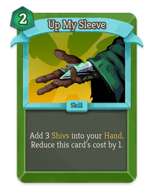 Up My Sleeve card art